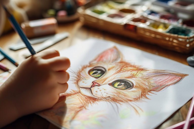 comment dessiner un chat kawaii