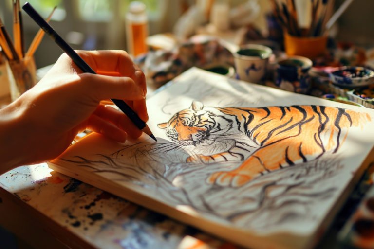 comment dessiner un tigre